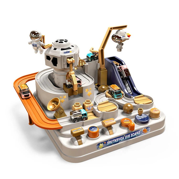 Creative Children Gift Plastic Railway Adventure Track Toys Racing Slot Car Adventure Track Toy