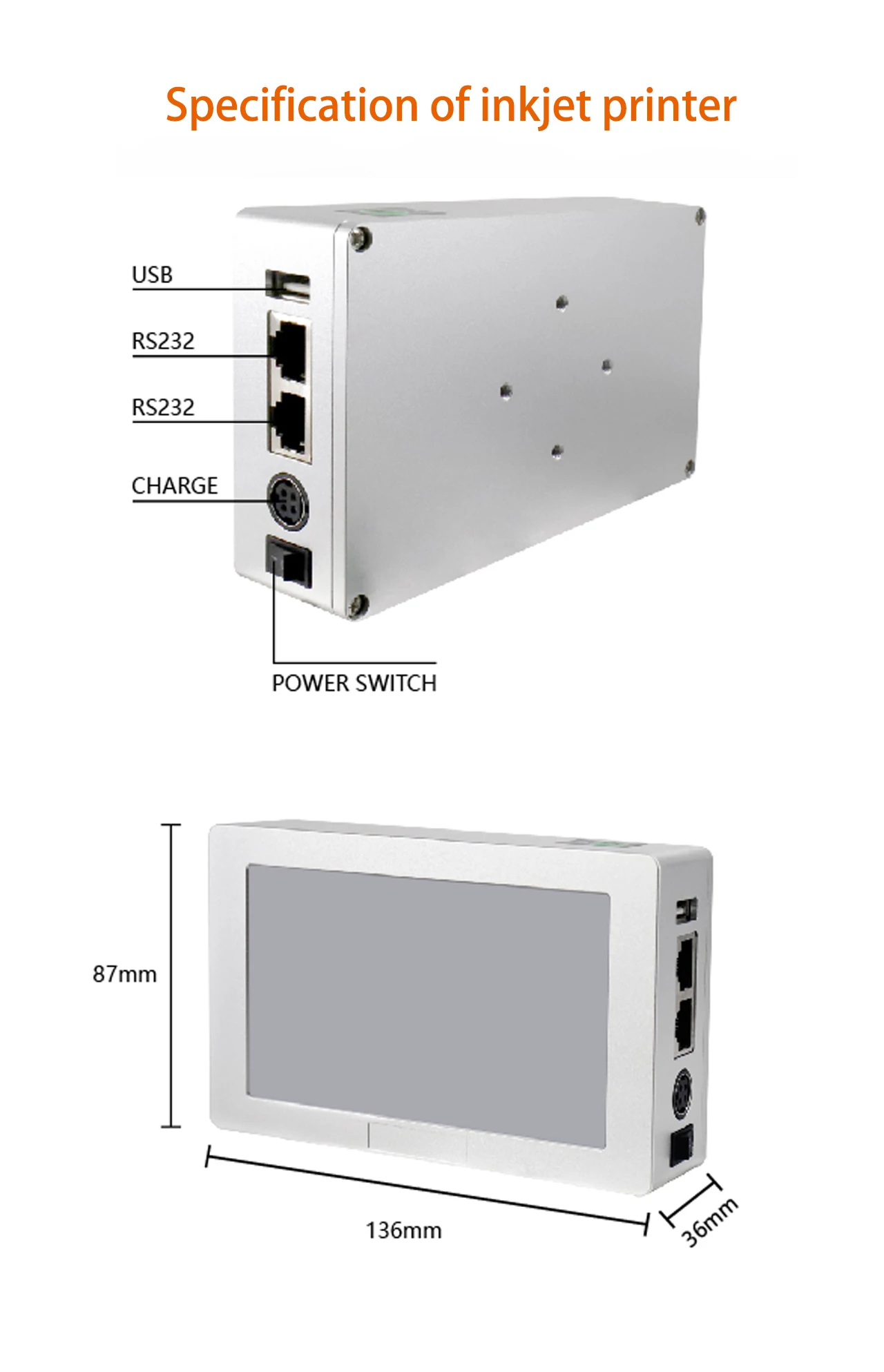 Docod Hotsale T180E TIJ Thermal Online Inkjet Printer For Text Date Batch Code on Factory Price