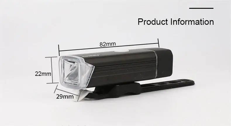 USB Charging Bike Headlight Waterproof Bicycle Light Front Flashlight