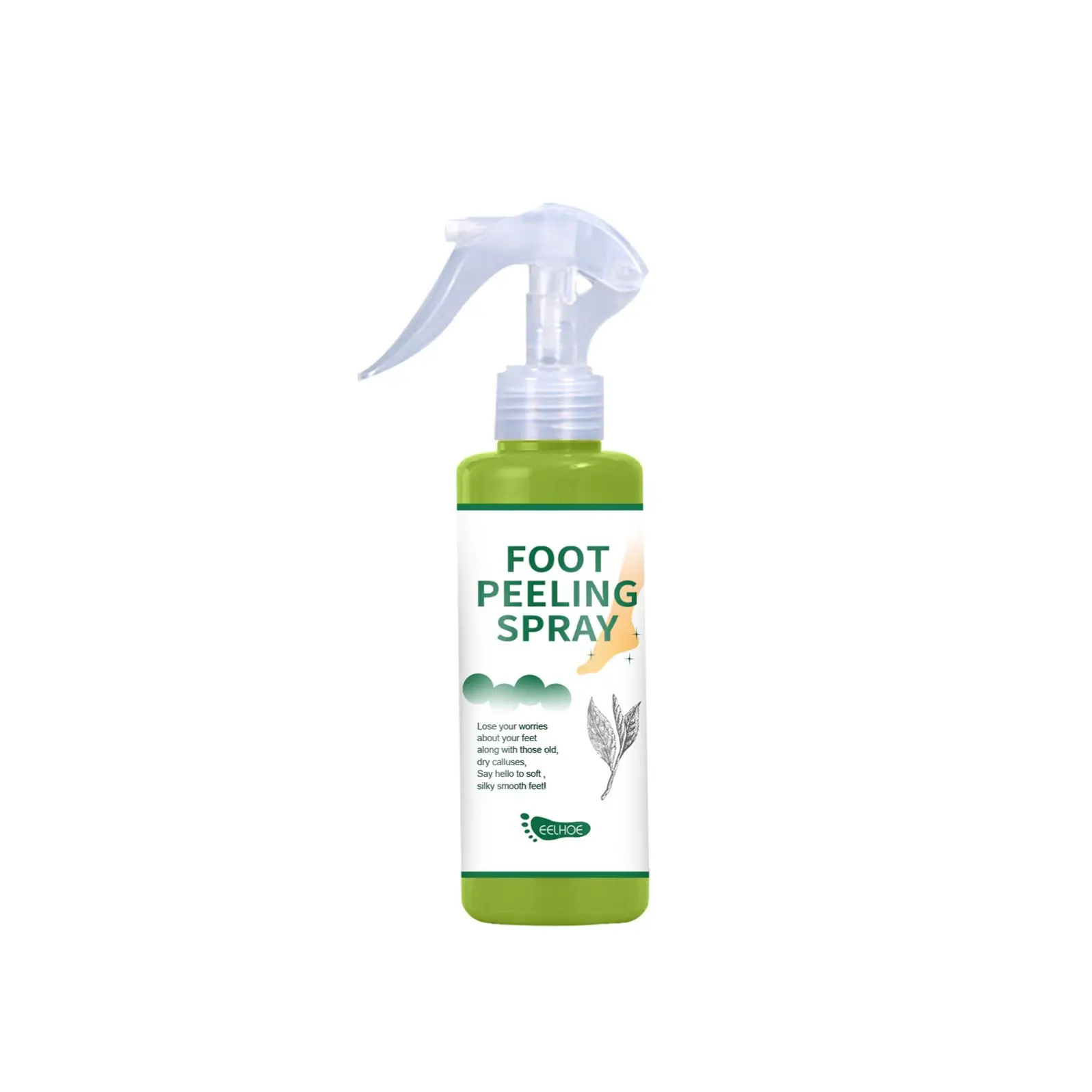 EELHOE Green Tea Foot Peeling Sprayer Removing Foot Dead Skin Whitening Smoothing Exfoliating Skin Body Peeling Lotion Spray