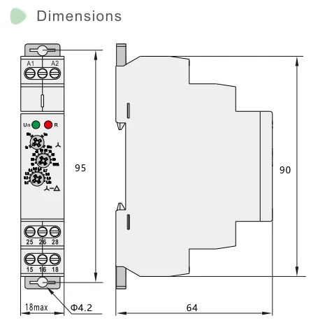 SiRON Y25 Delay On Motor Star Delta Starter Timer Relay