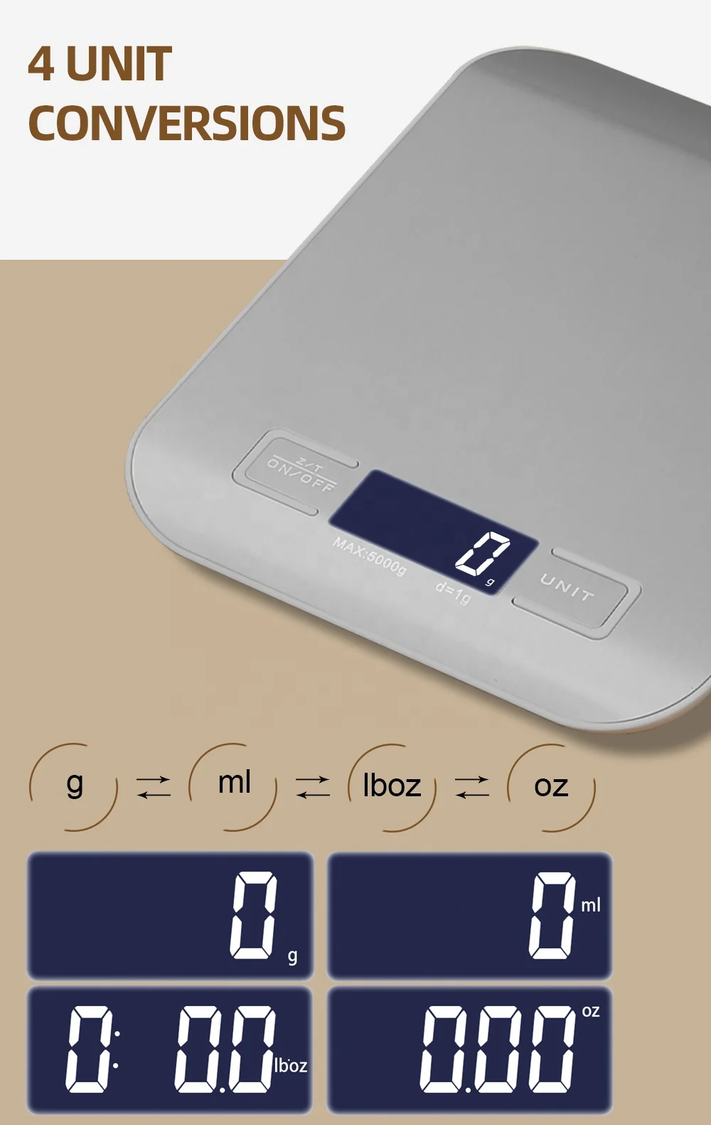 PT Wholesale Price Popular Digital Kitchen Food Scale 5kg for Home Use