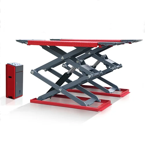 1.8m 3500kg Scissor Car lift On ground Ultra thin Scissor lift platform Scissor car lift