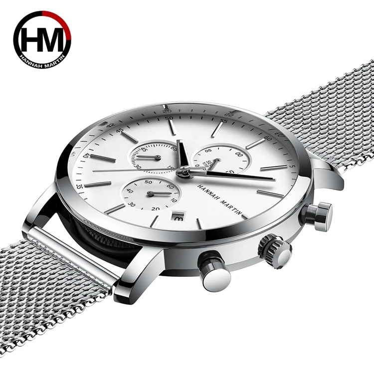  Ханна MARTIN HM-109 простые мужские солнцезащитные поляризационные очки часы черный дверные ручки из нержавеющей стали с сетчатым ремешком изготовленным на заказ логосом