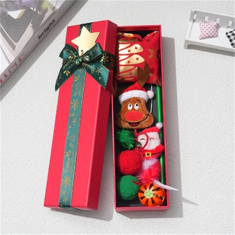 Interactive Playthings Pet Christmas Toys Christmas Cat Pet Toy Gift Box