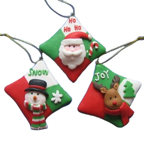 Polymer clay Christmas santa claus toy ornament