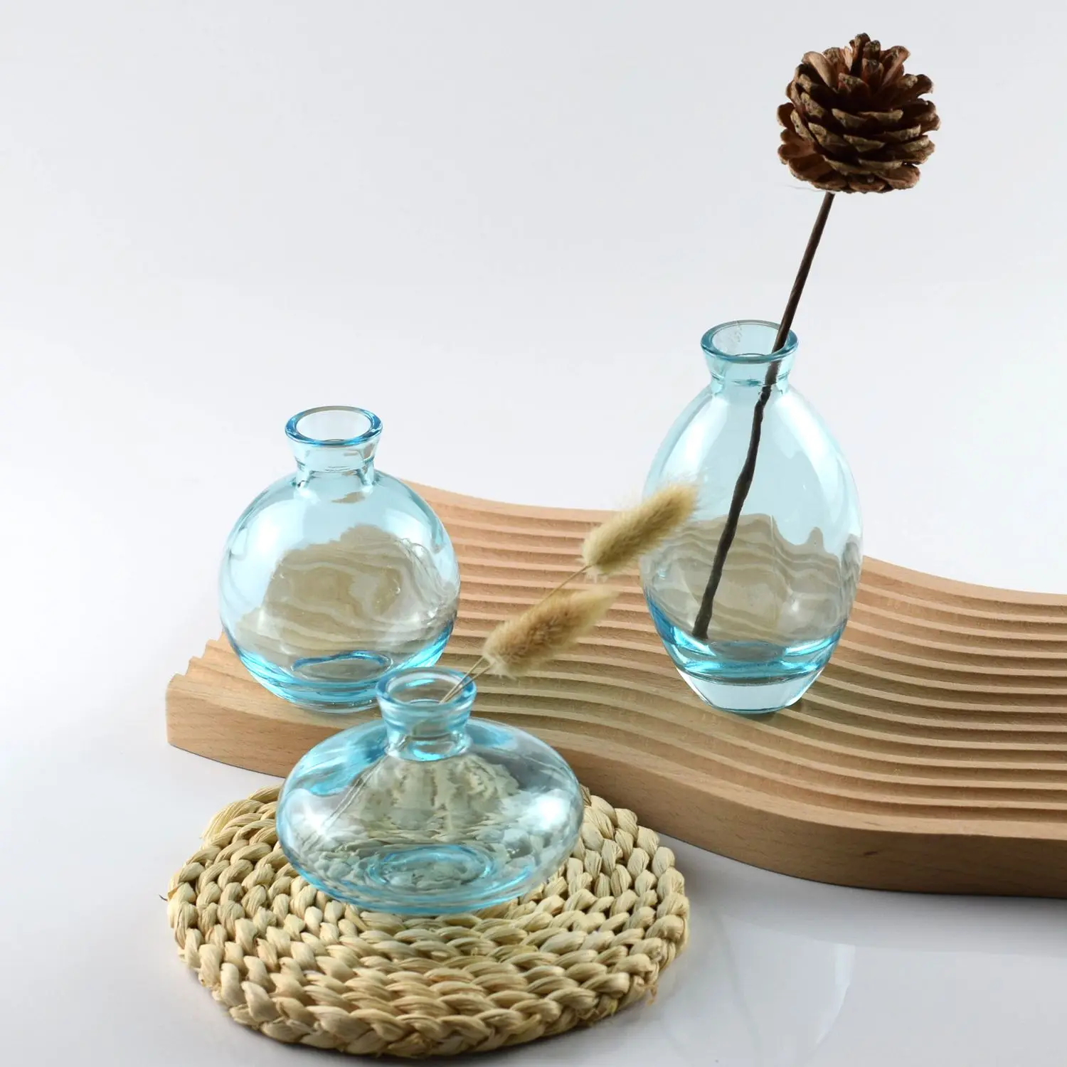 Glass Vase for Wedding Table Home Christmas Decoration Small Glass Bud Vase Set for Flowers Vintage Flower Vase in Bulk Cute