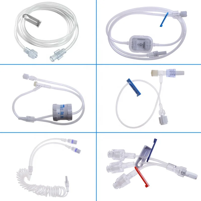 Medical disposable multiway  Small Bore T-port iv extension hose connecting tube set