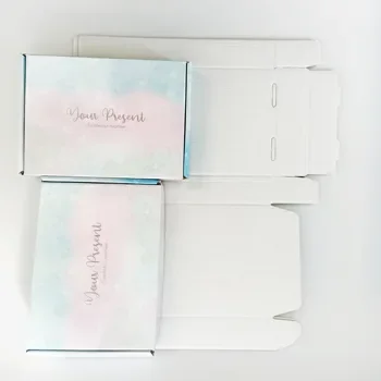 Luxury Eco-Friendly Embossing Corrugated Paperboard Boxes Custom Logo Mailing Packaging Shoes Garments Socks Strong Sticker Use