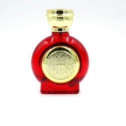 Luxury 50ml Black Empty Perfume Glass Bottle with Gold Spray Cap Pump