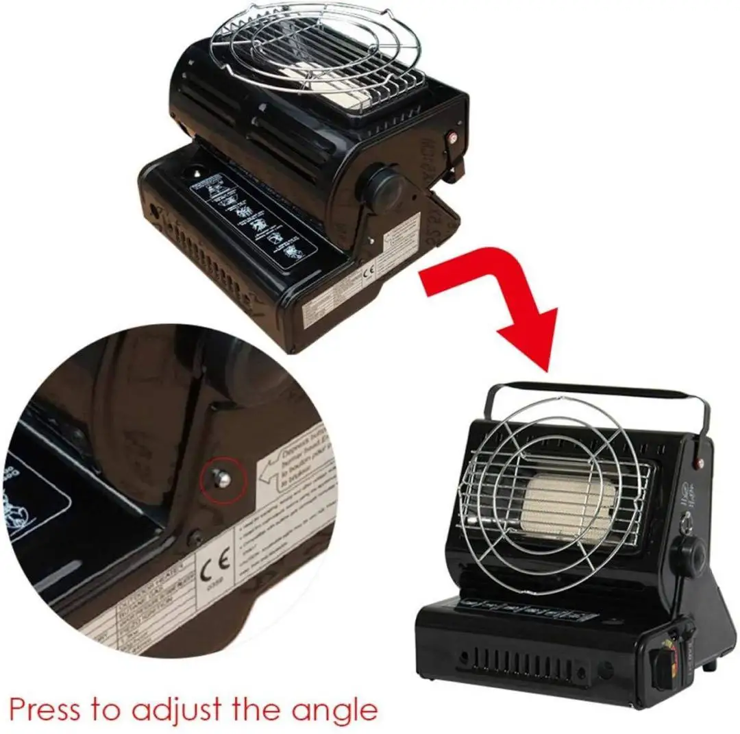 JSJM 1300W Gas Heater Dual-use Camping Heater Portable Gas Oven for Heating Cooking