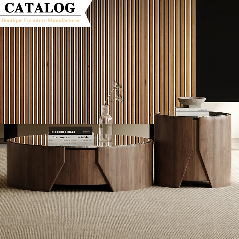 CATALOG High End Decor Coffee Tea Table Center of Tables Round Side Coffee Table Combination for villa