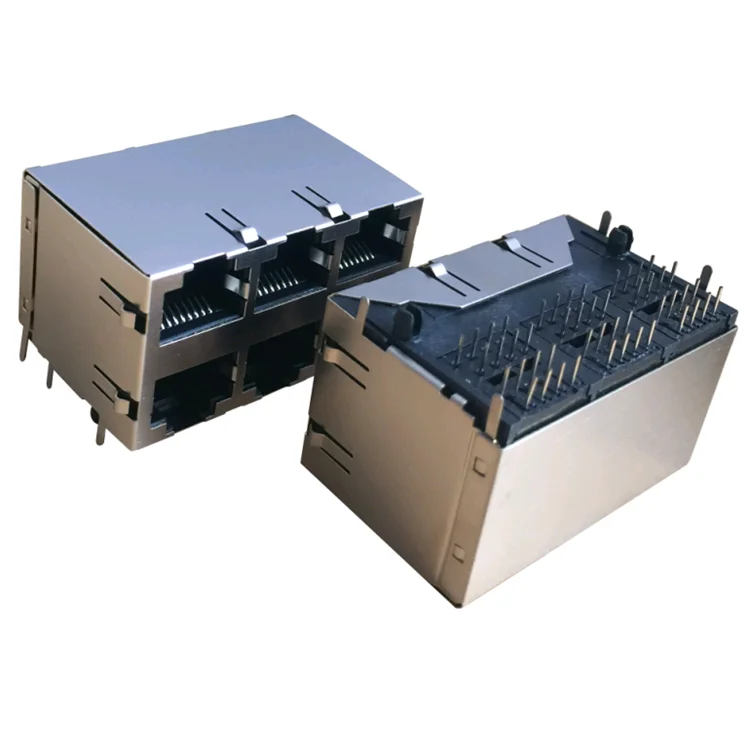 E5J88-L4BJA1-L со светодиодами 2x3 порта RJ45 разъем