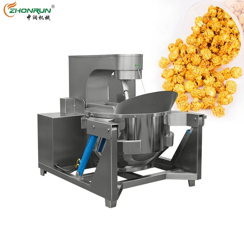 Full Automatic Industrial Gas Popcorn Maker Machines Electric Commercial Caramel Popcorn Making Machine