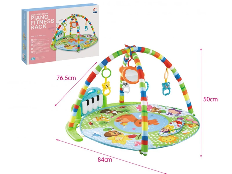 Samtoy Custom Toddlers Musical Pedal Piano Soft Activity Gym Fitness Blanket Baby Play Mat with Light