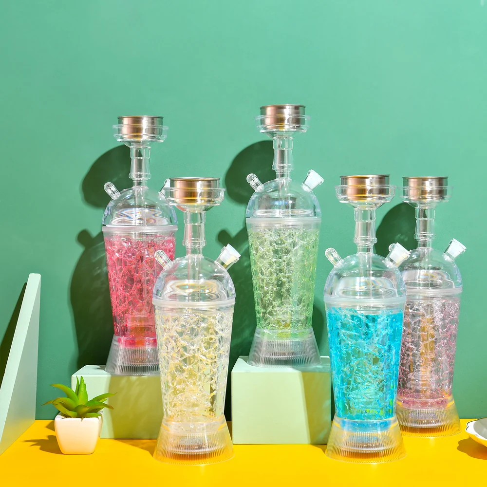 Wholesale Custom colorful smoke car Hookah Shisha for sale Chicha sheesha portable led hookah Cup Travel hookah set