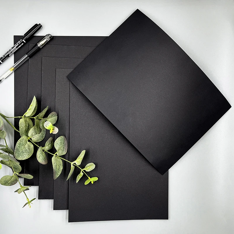 787*1092mm 1mm black cardboard paper sheets 450g thick laminated black paper board