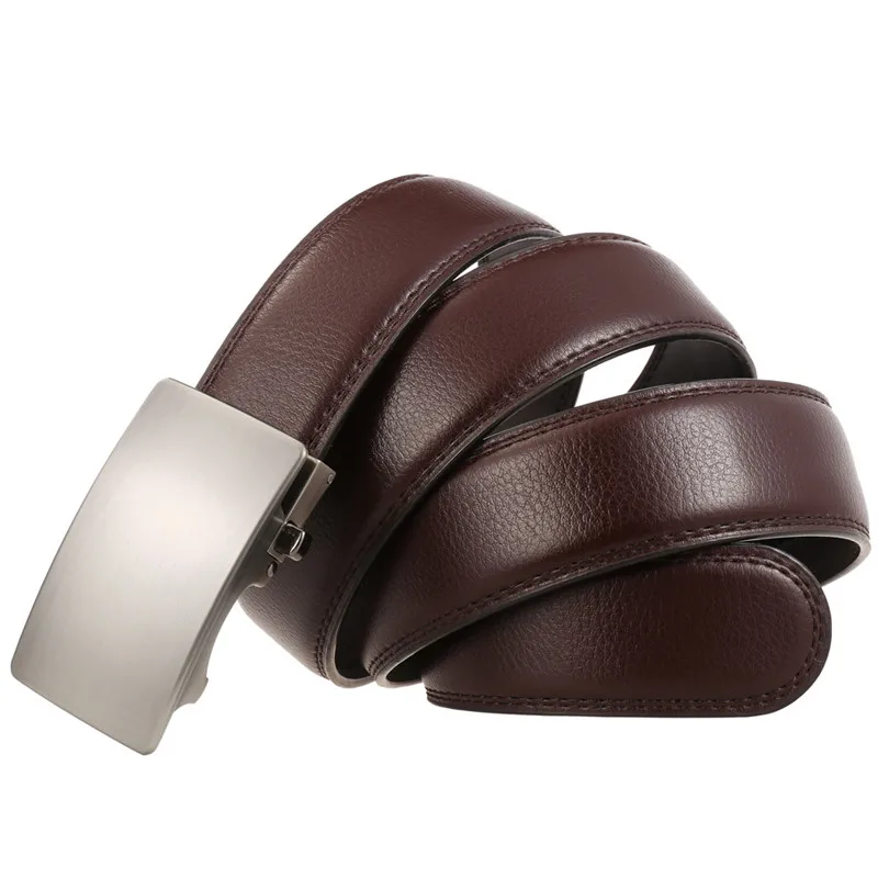 New Leather Belt Men Automatic Buckle Belts For Men fashion cowhide belt yiwu LQbelt Factory Ratchet