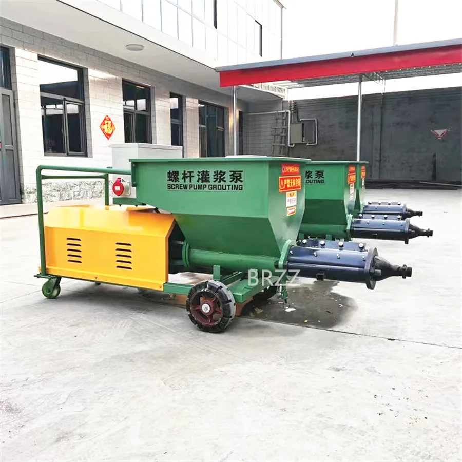 BRZZ grouting spraying wall putty machine 300 type screw cement plaster tools plaster sprayer spray concrete walls factory price