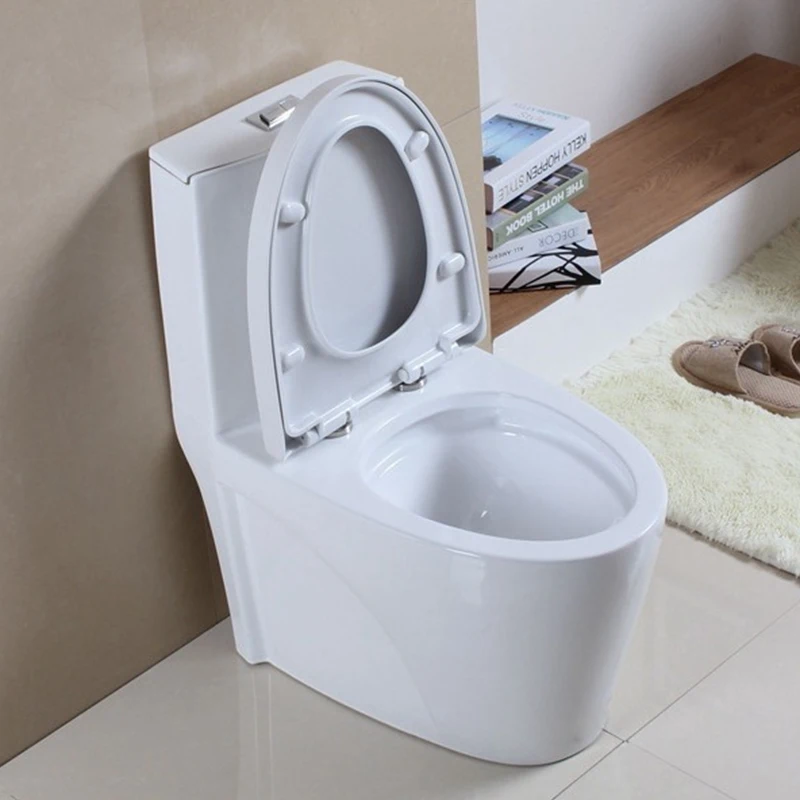New Technology Creation Modern Ceramic Toilet Bathroom Floor Mounted One Piece Water Closet Wc Siphonic Flushing Toilet Commode