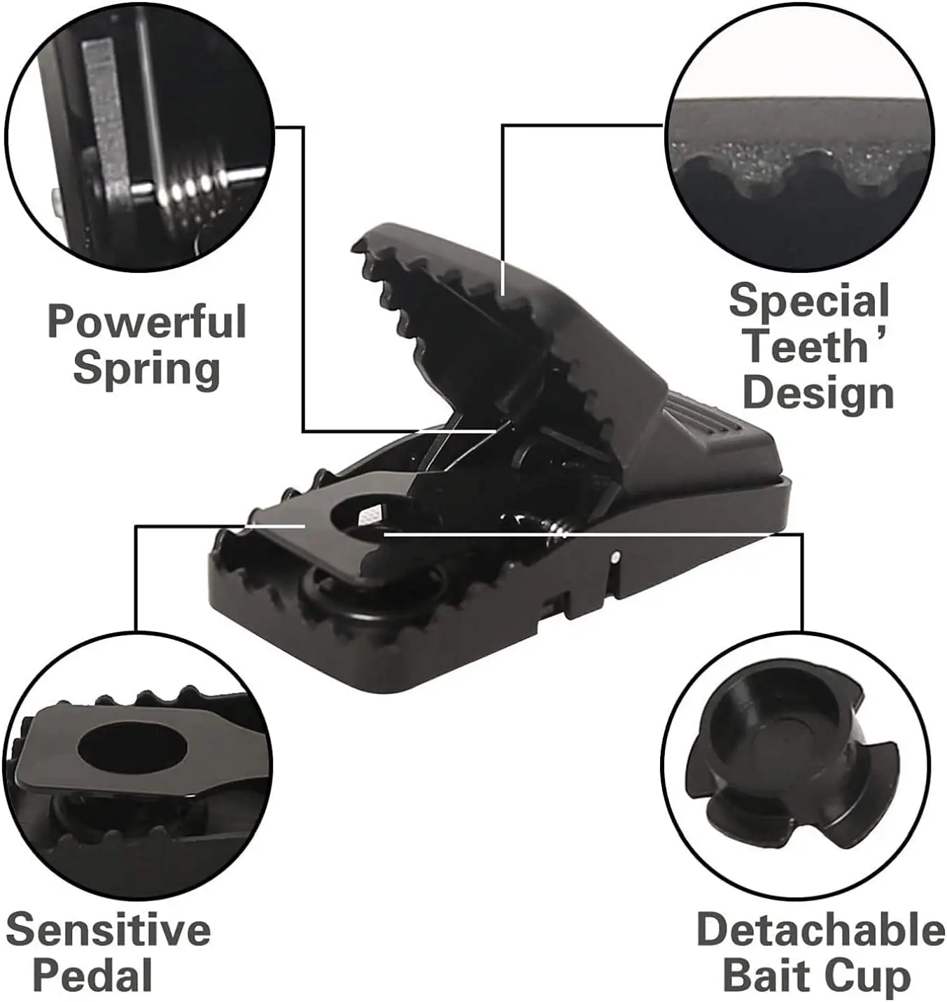 Smart Self-locking Mousetrap Plastic Reusable Rat Traps