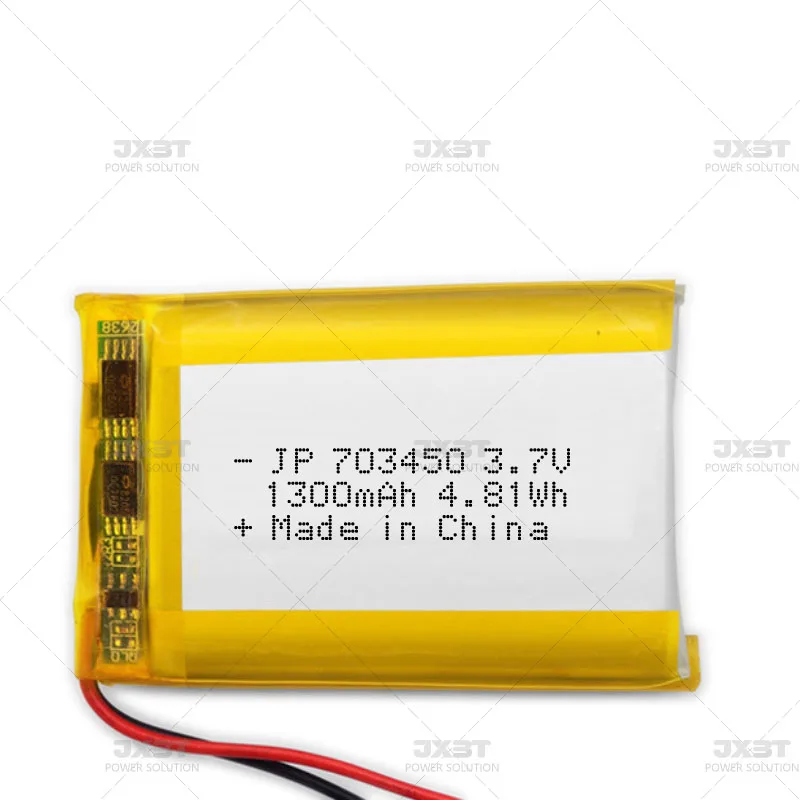 Rechargeable lithium battery 3.7v 1300mah 703450 for cosmetic instrument