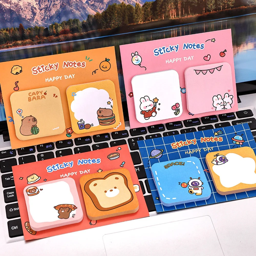 Cheap promotional school kids gifts cartoon kawaii memo sticky note pad