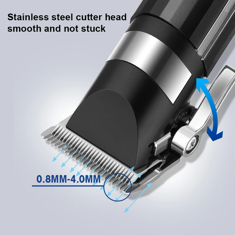 LM-2030 RESUXI Professional Portable Electric Barber Grooming Kit Men 2 1 Hair Clippers Beard Ear Nose Trimmer USB Customized
