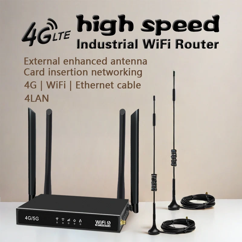 4G CPE беспроводной маршрутизатор 6 антенных маршрутизаторов Крытый мобильный wifi широкополосная точка доступа с сим-картой сеть съемная