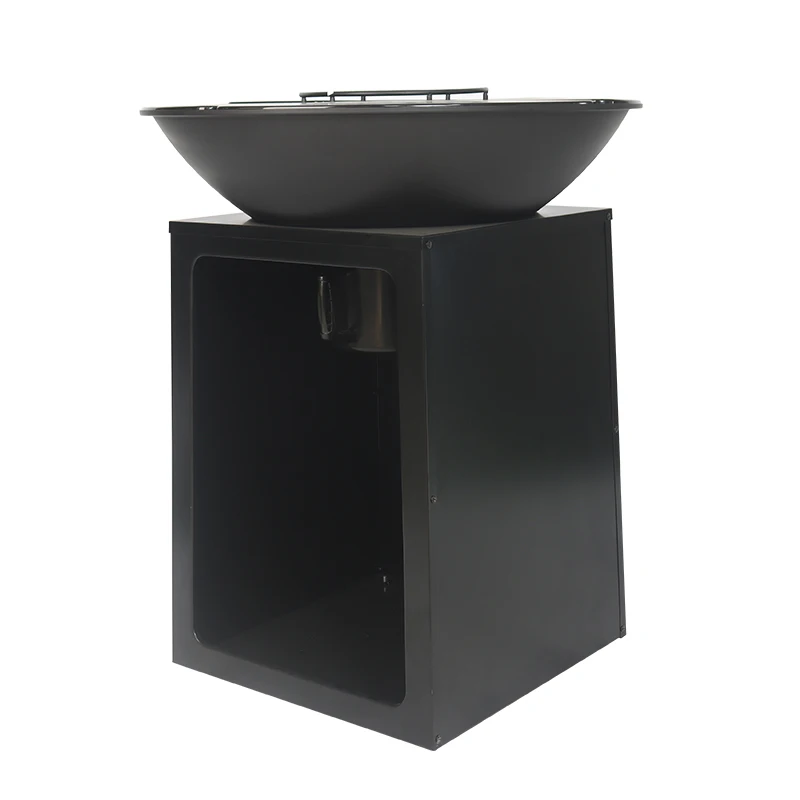 F25 KEYO New Model 24' Vertical Standing Wood Burning Table Outdoor BBQ Fire Pit