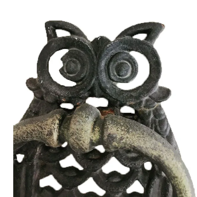 
Antique rustic gold handmade owl cast iron hanging door bell 