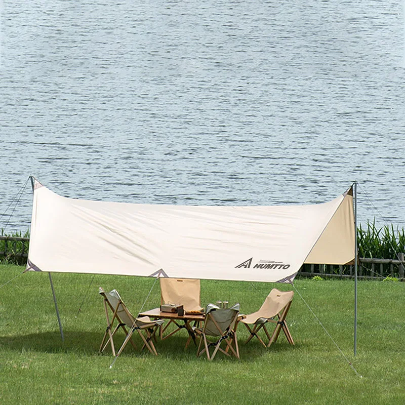 HUMTTO Hexagonal canopy outdoor sunscreen and rainproof big tent awning picnic self-driving camping leisure pergola canopy