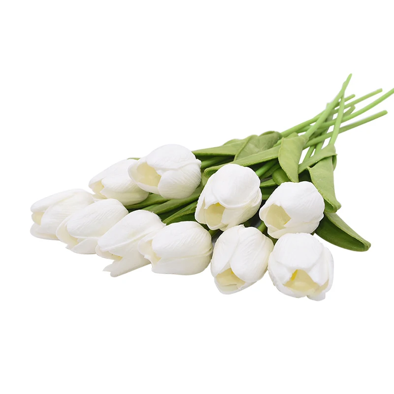 Wedding Decoration Flower Artificial Silk Flowers Tulips Yellow Artificial White Tulip Flowers Bulbs