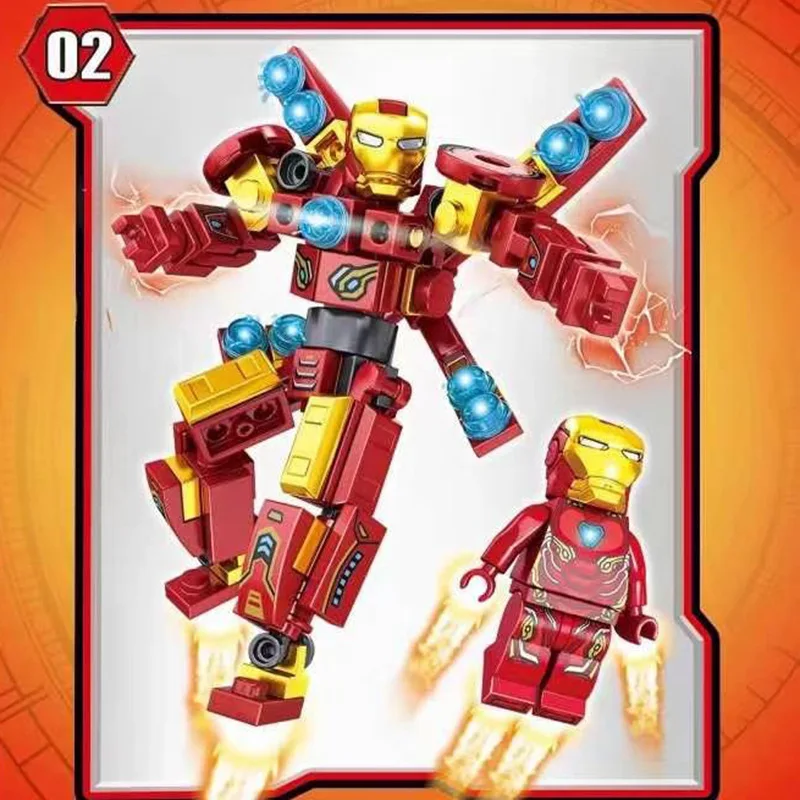 Cartoon figure blocks kids building bricks for children assemble  toys