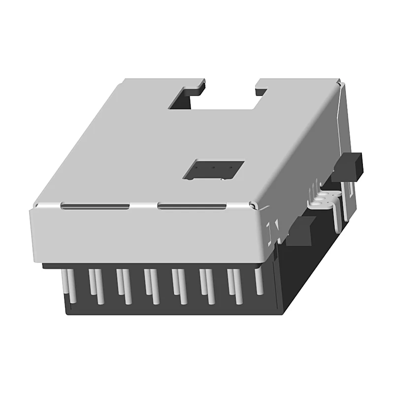 Никелевый экранированный сетевой разъем RJ45 1x1 порт позолоченный 6U RJ-45 с 100 базовым трансформатором