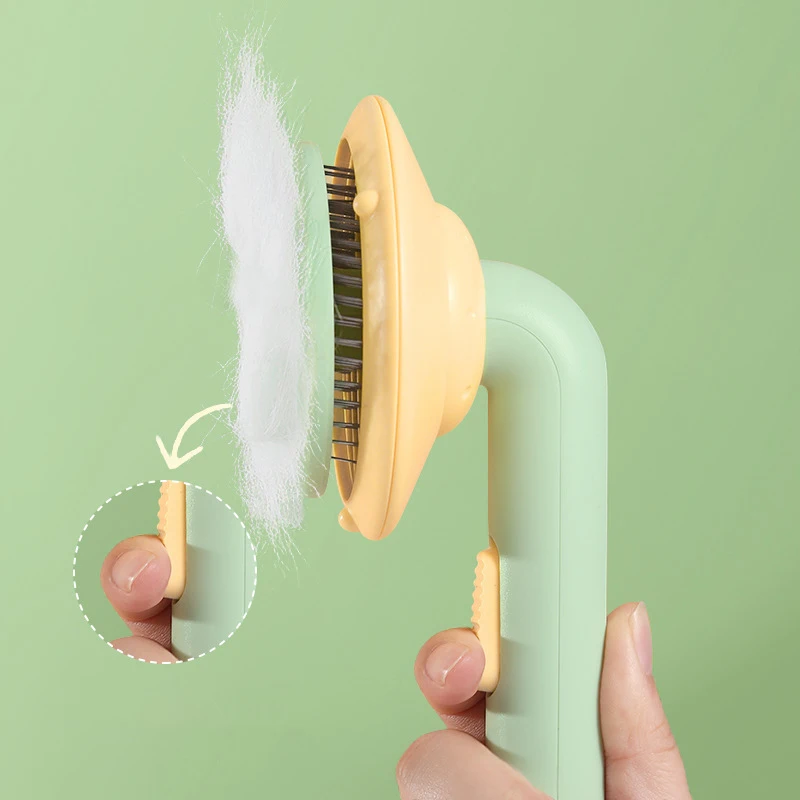 Factory Wholesale High Quality  Massage Pin Self Cleaning Pumpkin Pet Cat Dog Brush Comb