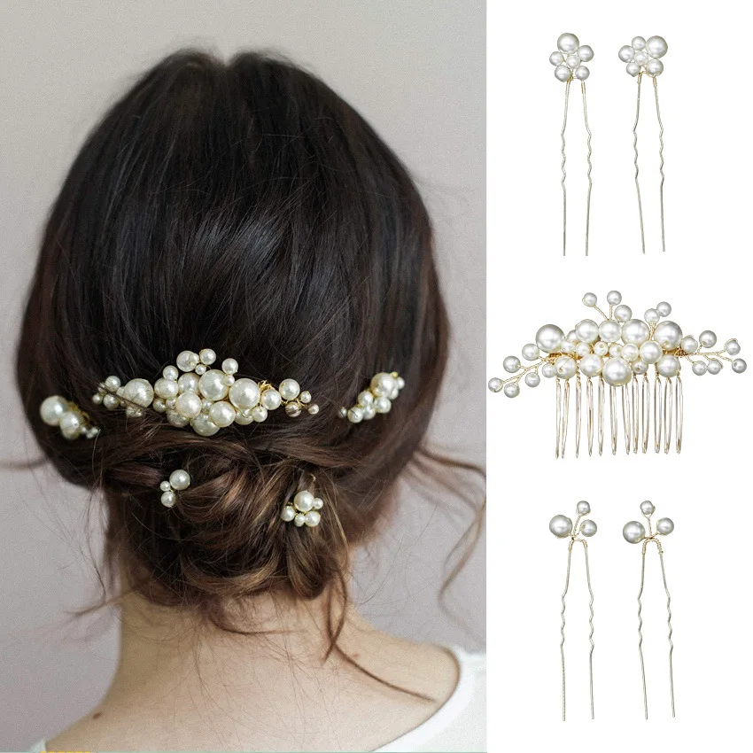 Hot Sale Golden Rhinestone Hair Comb Headpieces Wedding Ornaments Accessories Insert Comb Disc Hair Bridal Jewelry