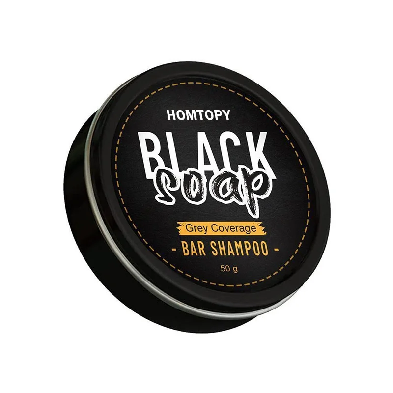 Herbal Essential Oil Soap for Gray & Black Hair Care Smooth Daily Use Shampoo Soap Black Soap for Home Use