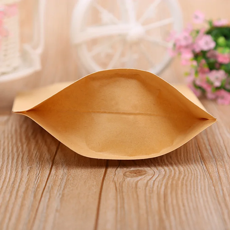
Tea bag Kraft Paper Self Sealing Bag Coffee Seeds Sweets Ziplock Seal Paper Bag Resealable Pouch Packaging 