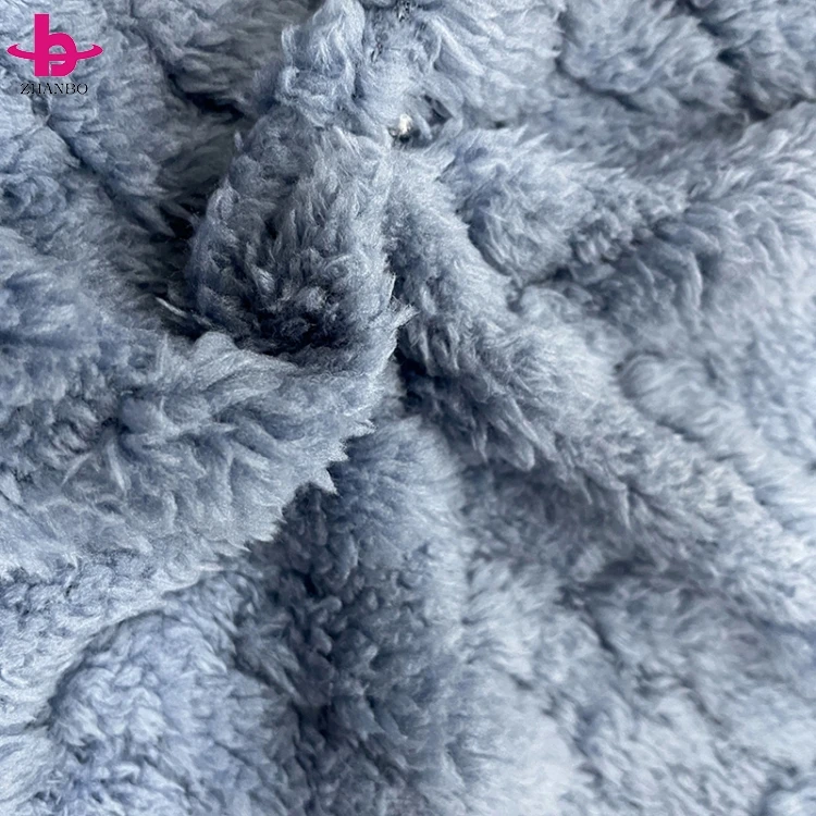 Прямая поставка с завода 3D жаккардовая плюшевая флисовая ткань высокое качество мягкая шерпа двусторонняя