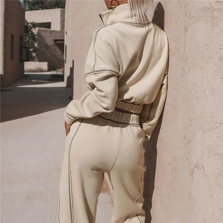 Spring New Fashion Sports And Leisure Sweater Suit Long Sleeve Activewear Sport Set Women Wholesale Sweat Suits