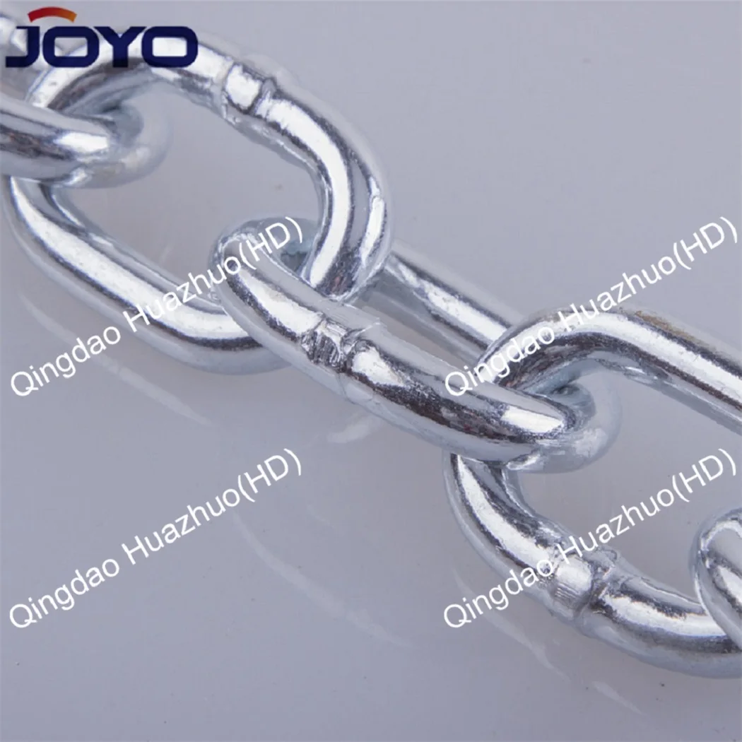 China manufacturer Din5685 welded galvanized steel long link chain. .