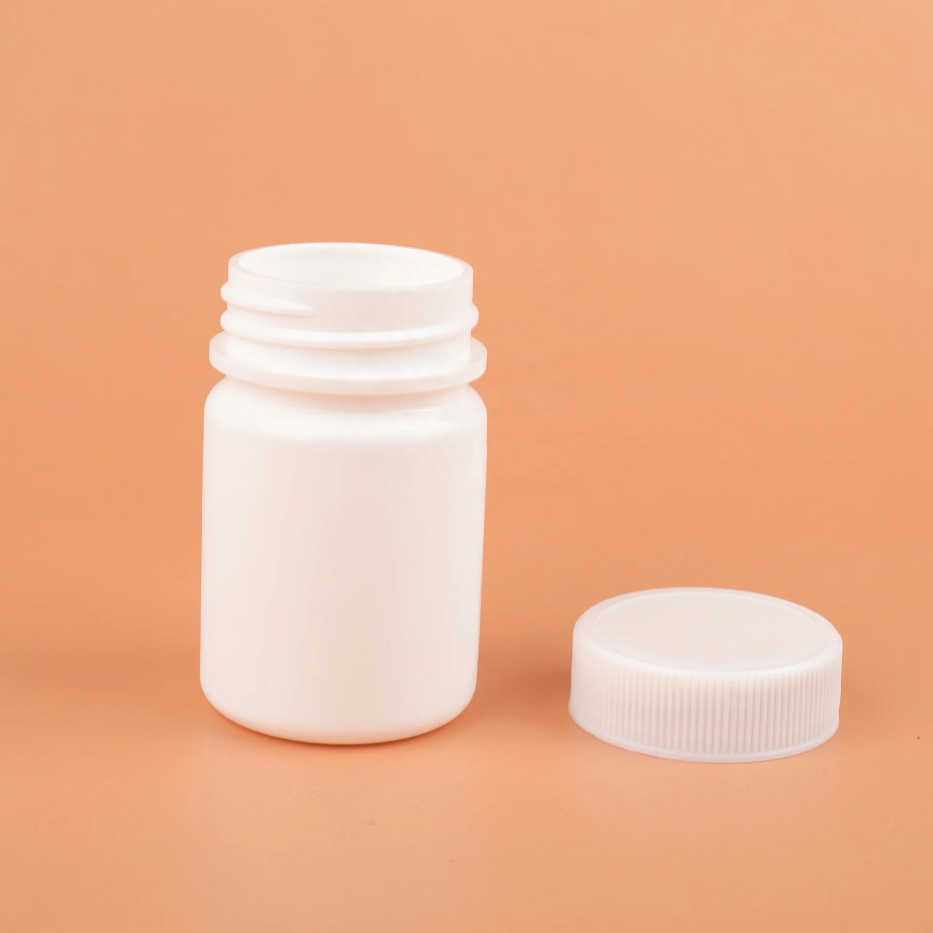 Pharmaceutical use HDPE/PET plastic bottle with screw lid for pill packaging