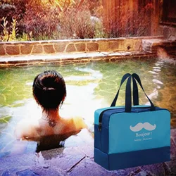 New dry wet separation travel storage bag fitness swimming portable customized portable cosmetic bag