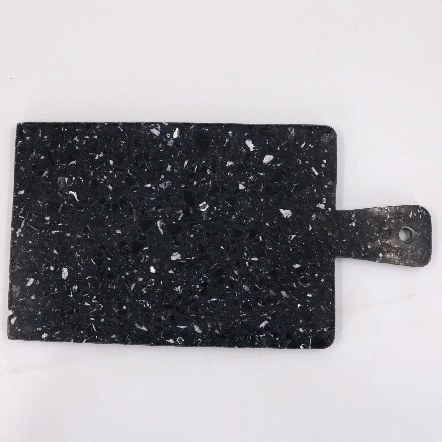 Wholesale Customized Eco-style 15mm Thick PC Terrazzo Stone Chopping Board Handicraft Kitchenware Household Use Square Shape Box