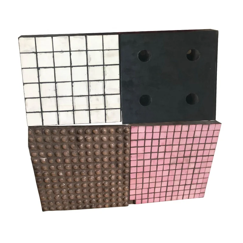 Ceramic embedded rubber liner anti impact ceramic rubber wear liner for power plants