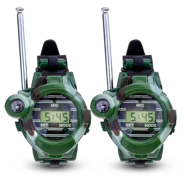 Portable Camo 7 In 1 Walkie Talkie Watch Waterproof Multi-functional Wireless Walkie Talkie Watches Kids Toys