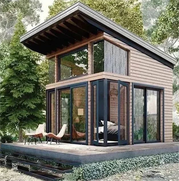 a frame modular homes  prefabricated tiny kit house made in China
