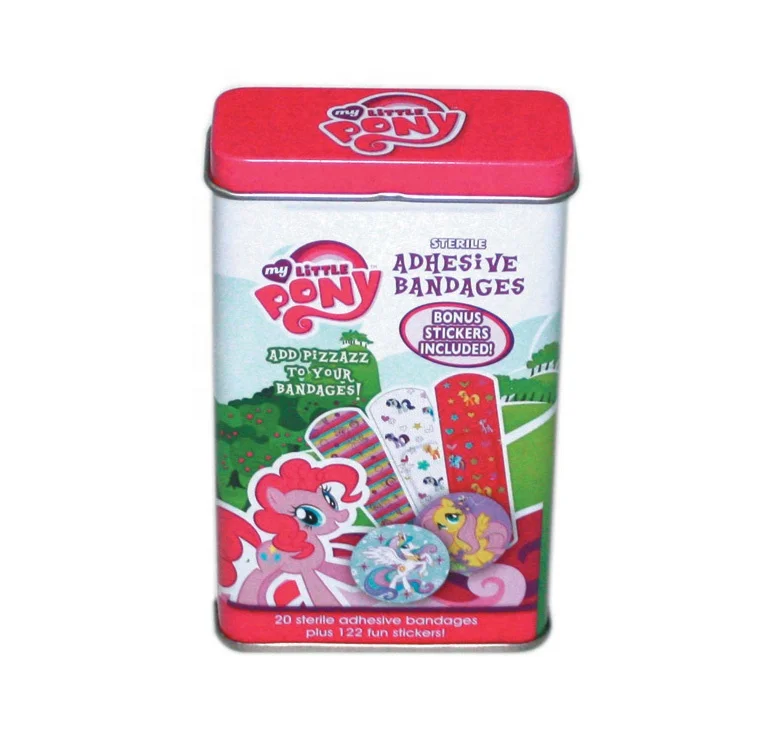 Produce Custom Food Grade Small Candy Tins Sterile Band aid Adhesive Bandage Tin Box for Plaster