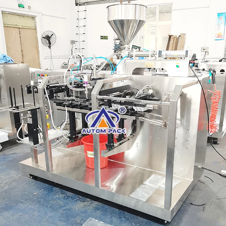 AUTOMPACK High Speed Full Automatic Doypack Spout Liquid Packet Tomato Sauce Pouch Packing Machine